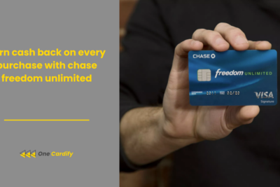 Earn cash back on every purchase with chase freedom unlimited