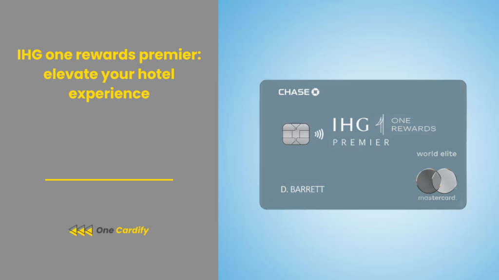 IHG one rewards premier elevate your hotel experience